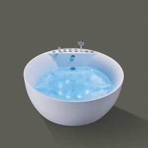 WLS-8063D – Round Freestanding Jacuzzi Tub