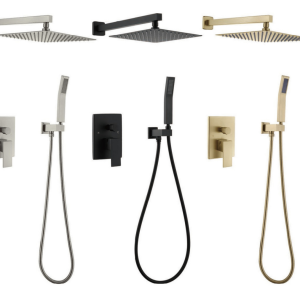 M3351 – Matte Black Wall-Mounted Shower Set