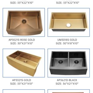 Stainless-Steel Kitchen Sink (Rainfall Sink and pvD Sink)